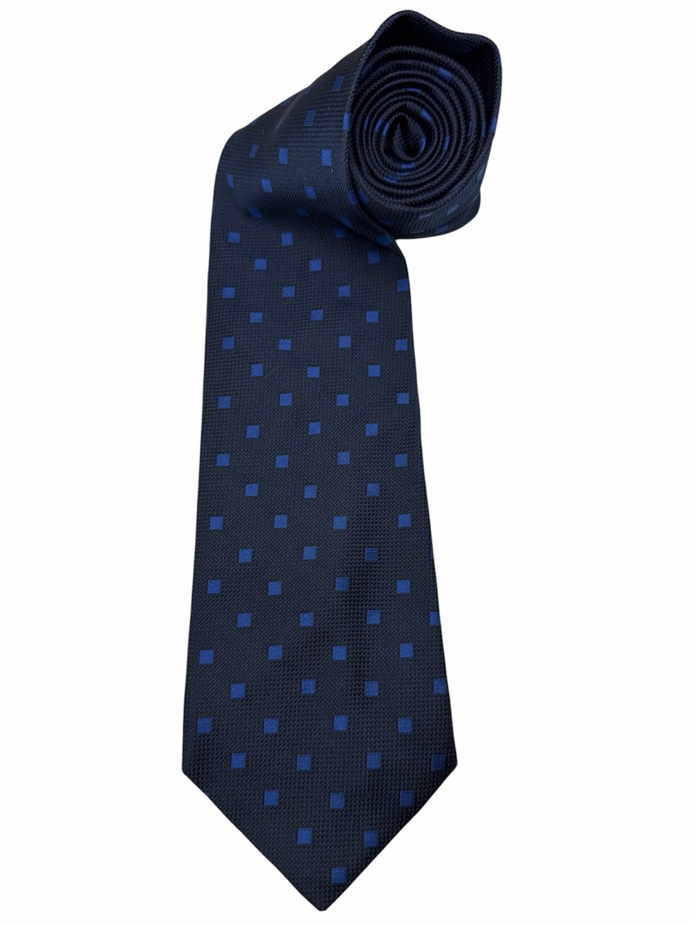 Brooks Brothers Men’s All Silk Navy Blue Square Patterned Neck Tie
